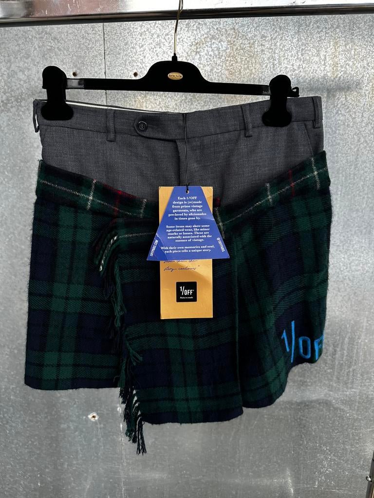 1/off Paris skirt rok 1 off Paris remade L check scarf, Ophalen of Verzenden, Zo goed als nieuw, Onder de knie