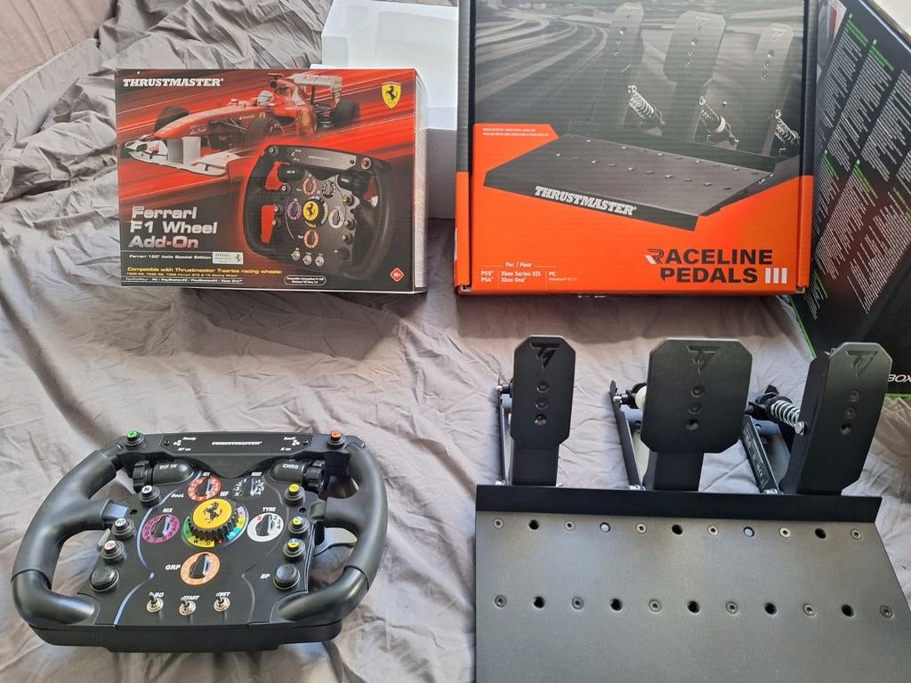 Thrustmaster TS-XW + Raceline Pedalen III + F1 Wheel, Ophalen, Nieuw