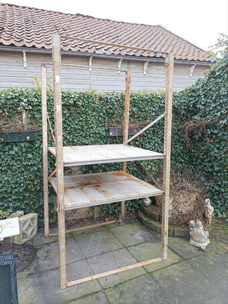 Zware metalen stellingen, stelling rek met leggers, Ophalen, Gebruikt, Metaal, Overige typen