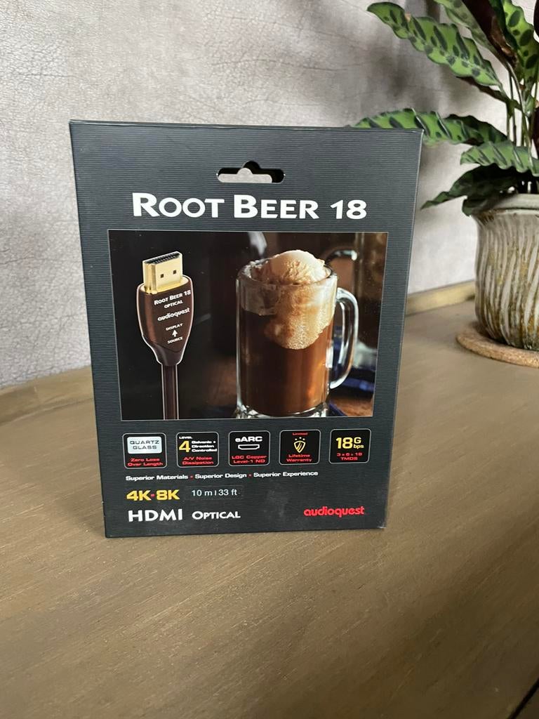 Te koop Audioquest Root Beer 10m HDMI kabel., Ophalen of Verzenden, Nieuw