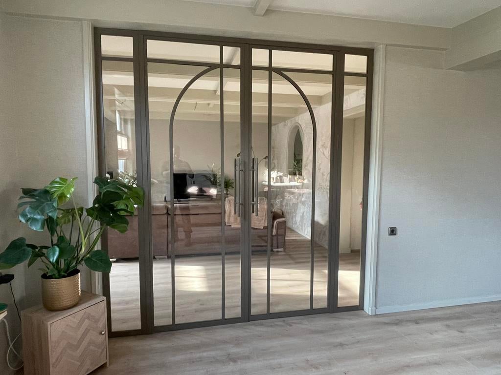 Industriële scheidingswand strak rank modern design, Ophalen, Binnendeur, Nieuw, Schuifdeur