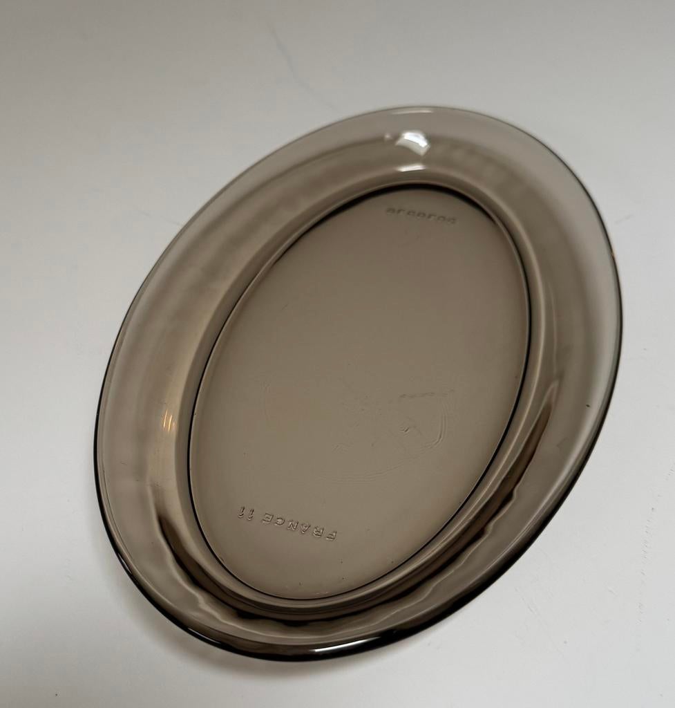 Vintage , Retro, rookglas serveerschaaltjes 1970 set van, Verzamelen, Retro, Ophalen of Verzenden, Huis en Inrichting