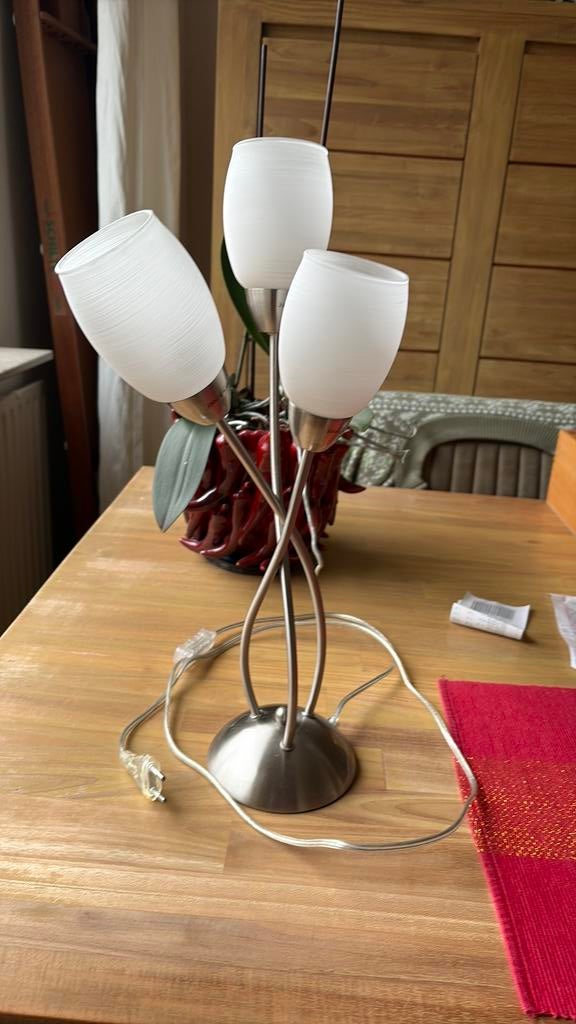 Leuk lampje met 3 kelkjes., Ophalen, Zo goed als nieuw, Metaal, Modern