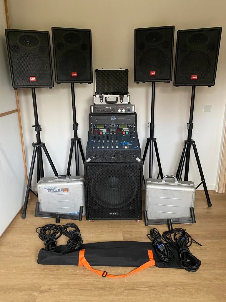 DJ geluidset Stageline Dateq Denon Sennheiser Lem, Ophalen, Zo goed als nieuw, Dj-set, Overige merken