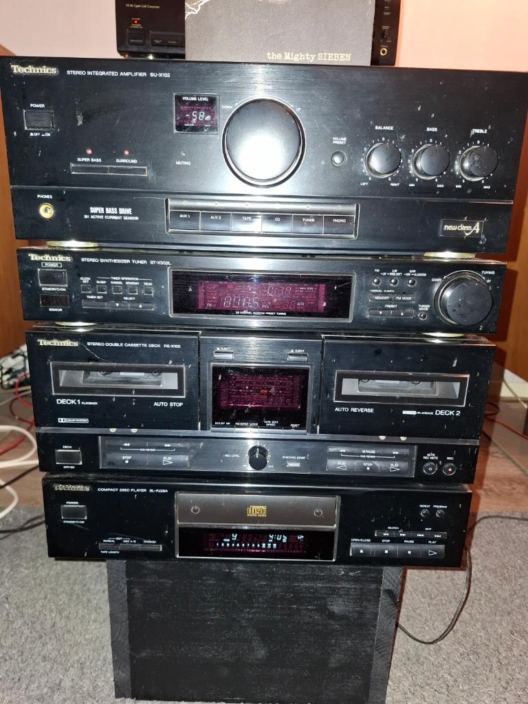 Technics Set Amplifier + Speakers, Gebruikt, Losse componenten, Tuner of Radio, Ophalen