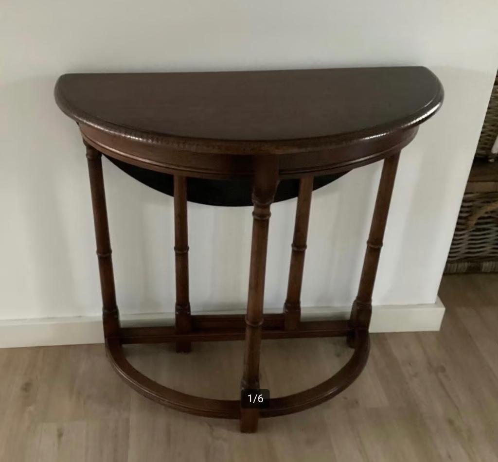 ENGELSE GATE-LEG (wand) bijzet Klaptafeltje 65x75 cm blad, Huis en Inrichting, Tafels | Bijzettafels, Zo goed als nieuw, Ovaal