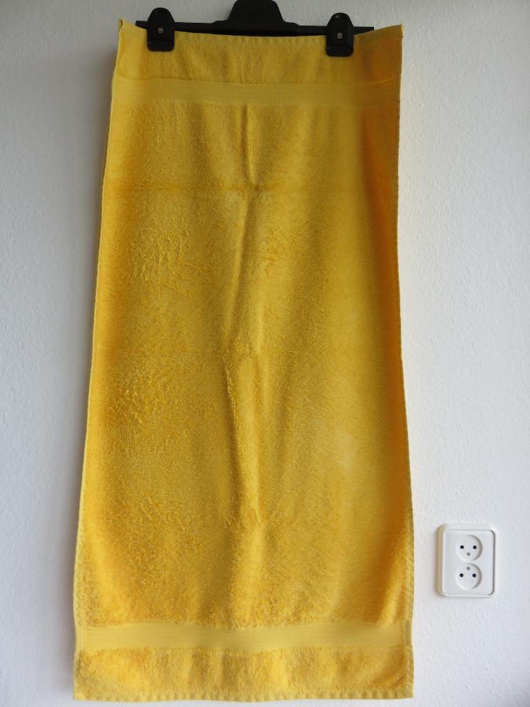 Vintage effen gele Elias handdoek, Ophalen of Verzenden, Gebruikt, Geel, Handdoek