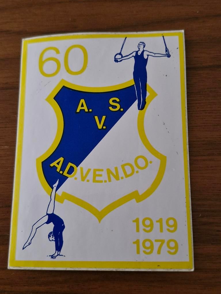 5399 Vintage A.S.V. Advendo Sticker, Verzamelen, Ophalen of Verzenden, Gebruikt