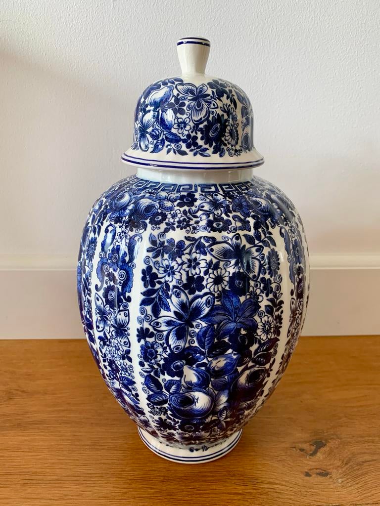 Delfst Blauw Dekselvaas - Ceramiche Artistiche Italië, Antiek en Kunst, Antiek | Vazen, Ophalen