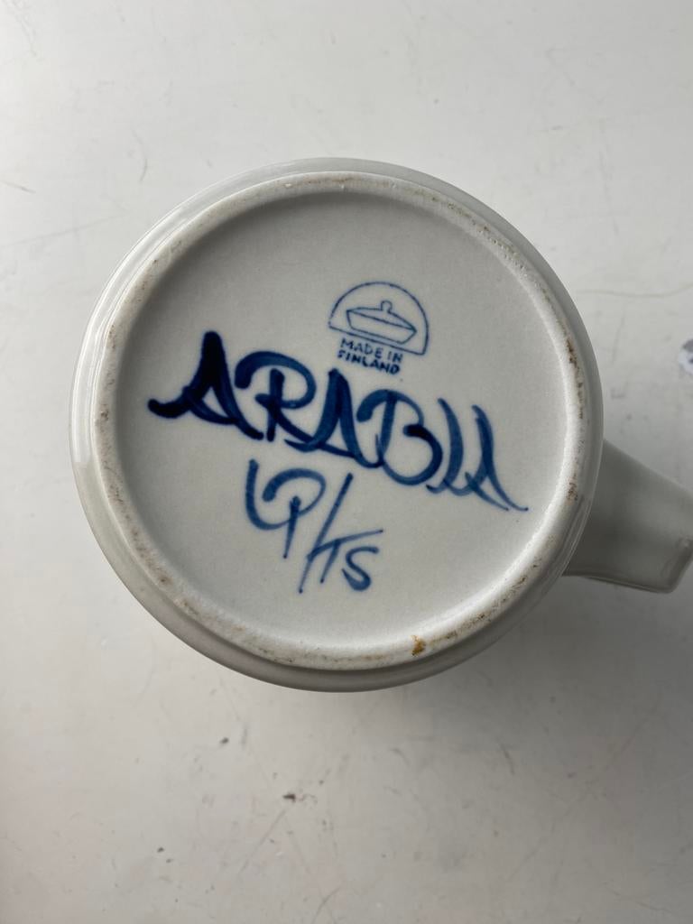 Arabia Finland koffiepot en kan , Rosmarin blauw, Huis en Inrichting, Keuken | Servies, Gebruikt, Finland, Overige typen, Ophalen of Verzenden