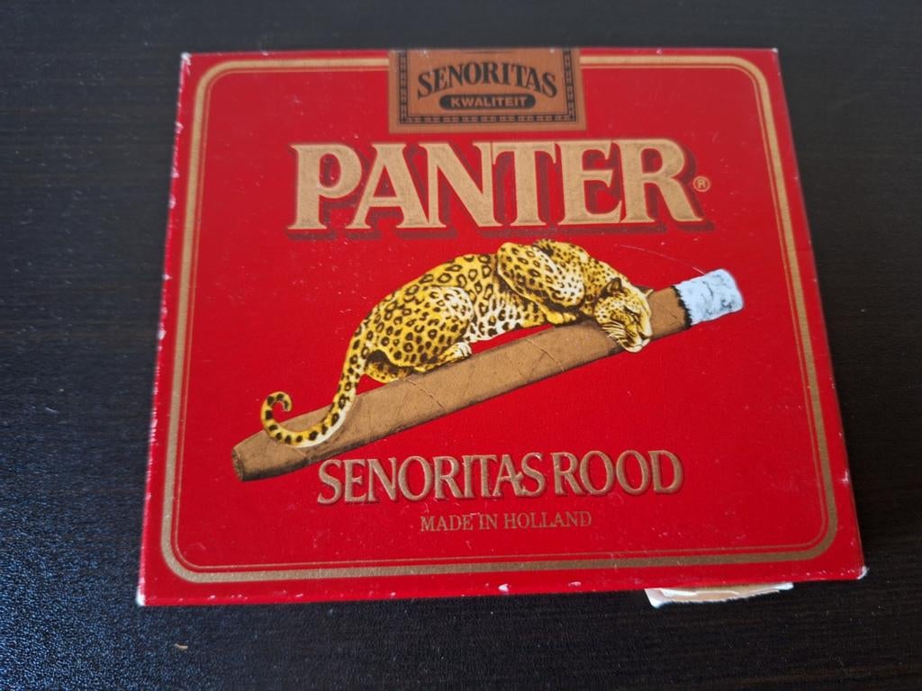 Zeer oude Panter Senoritas sigaren., Ophalen of Verzenden, Tabaksdoos of Verpakking