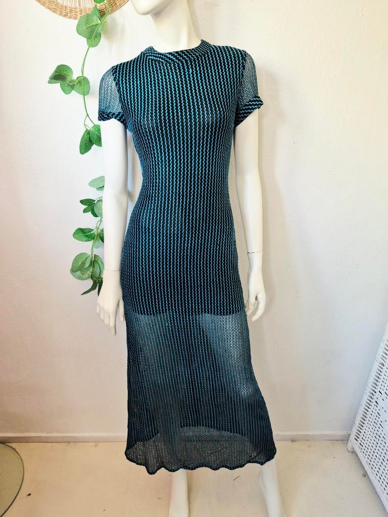 Vintage Y2K bodycon avondjurk S, Galajurk, Ophalen of Verzenden, Zo goed als nieuw, Vintage