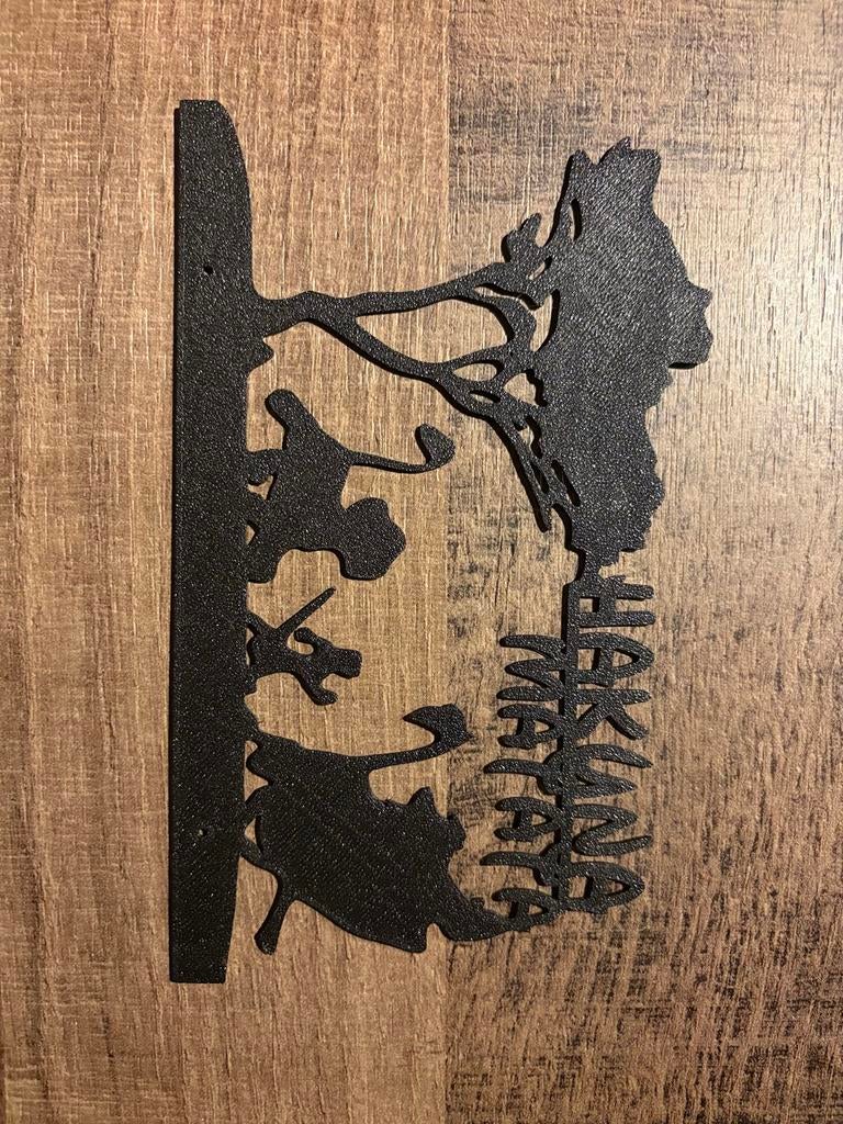 Hakuna Matata Metalen Wanddecoratie - Leeuwenkoning, Ophalen, Nieuw