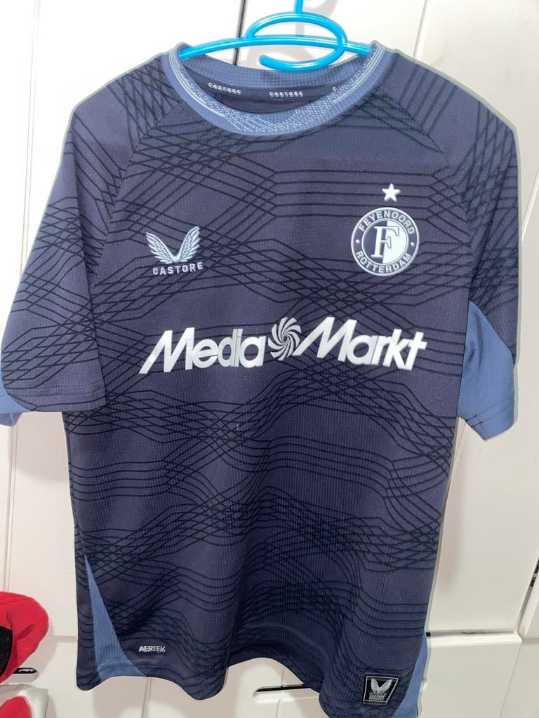 Feyenoord Uitshirt Castor maat 158 cm kind naam shirt Adam, Ophalen, Zo goed als nieuw, Jongen, Shirt of Longsleeve