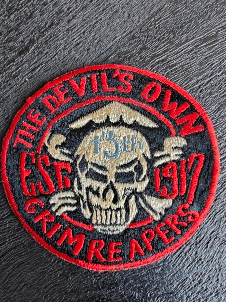 USAF 13th Bomb Squadron "Grim Reapers Est. 1917" Patch ... u, Ophalen of Verzenden, Landmacht, Nederland, Embleem of Badge