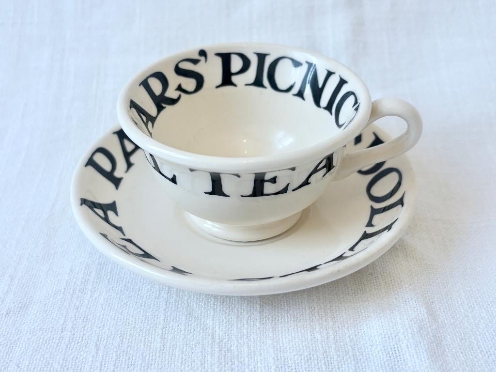 Emma Bridgewater - Toast & Marmalade - Dollies Cup & Saucer, Verzenden, Zo goed als nieuw, Overige stijlen, Kop(pen) en/of Schotel(s)