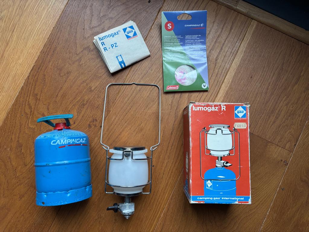 Campinglamp lumogaz R campingaz, Ophalen, Gebruikt