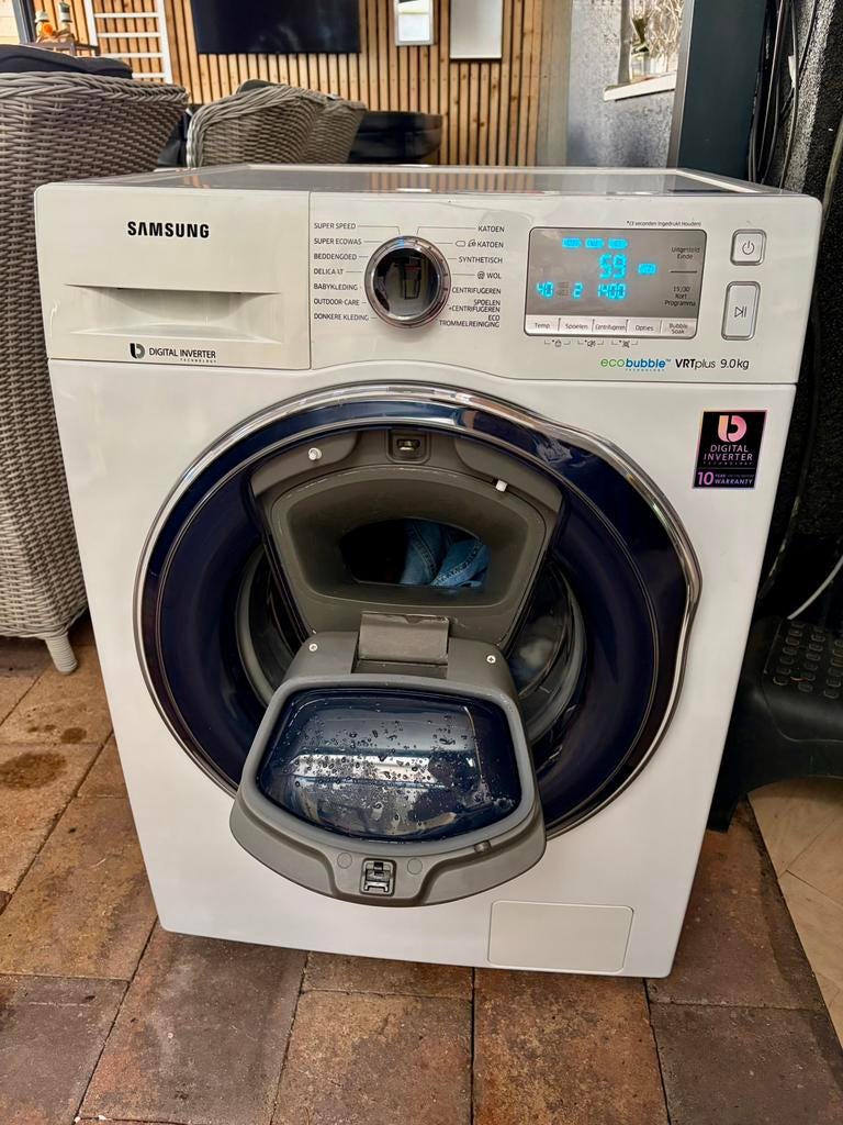 Samsung 9KG Addwash, Witgoed en Apparatuur, Ophalen, 1200 tot 1600 toeren, 8 tot 10 kg, Zo goed als nieuw