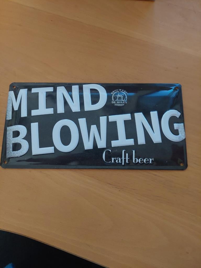 Plaquette Brouwerij de Molen - Mind Blowing Craft Be, Verzamelen, Biermerken, Ophalen of Verzenden