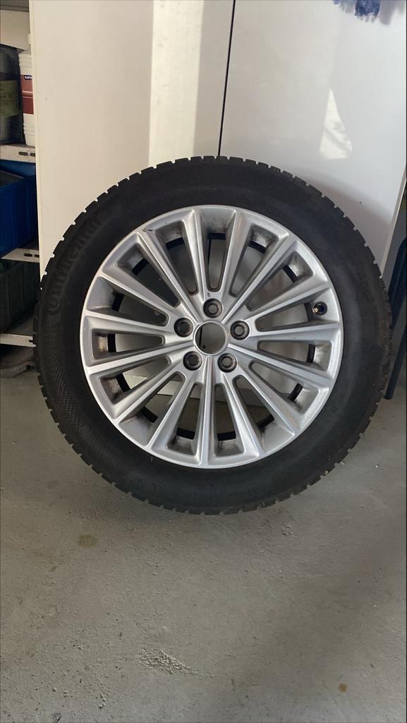 4x Winterwielen 17 inch met Continental banden, Ophalen of Verzenden, Gebruikt