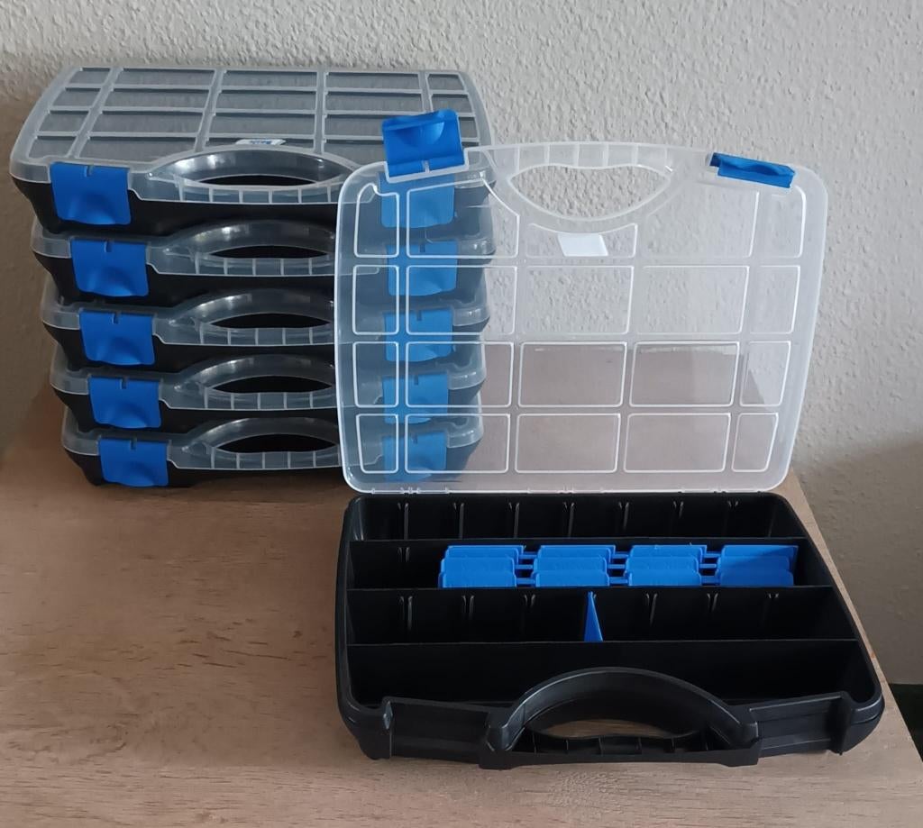 6 Nieuwe Sorteerkoffers met tussenschotjes 31.2x23.8x5.1cm, Ophalen of Verzenden, Nieuw