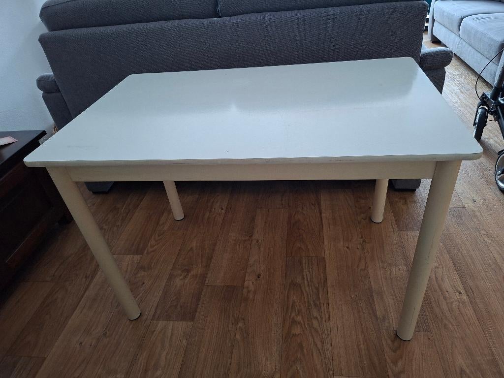 Tafeltje, Gebruikt, Metaal of Aluminium, 75 cm of meer, Rechthoekig