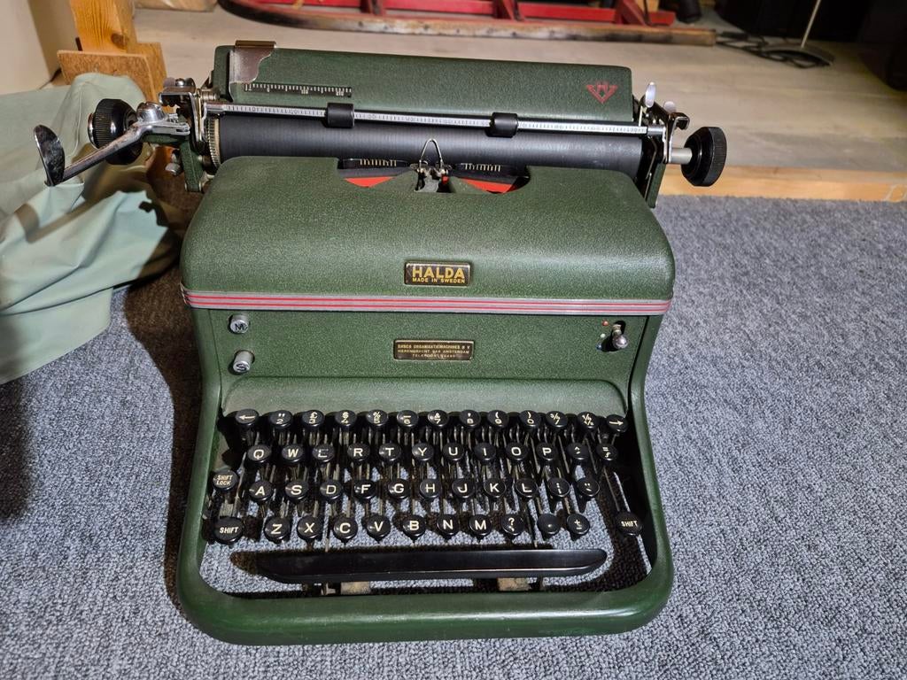 Halda typemachine, Ophalen, Gebruikt