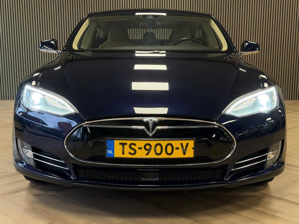 Tesla Model S 60 Base NAVIGATIE CAMERA PDC CRUISE AIRCO LEDE, Achterwielaandrijving, Gebruikt, Beige, Met garantie (alle)