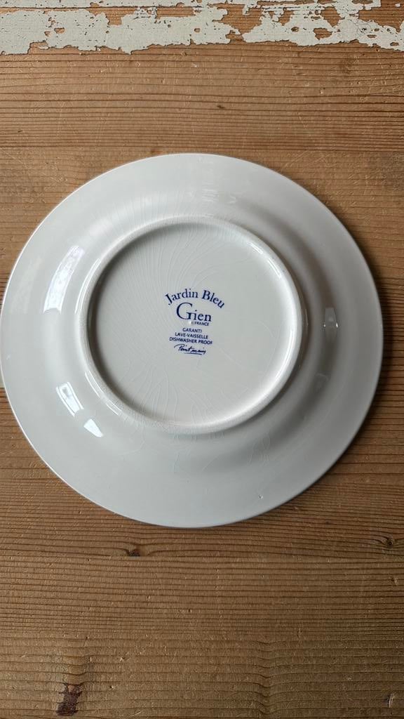 Gien JARDIN BLEU ASPERGE, Huis en Inrichting, Keuken | Servies, Ophalen of Verzenden, Porselein, Overige stijlen, Bord(en)
