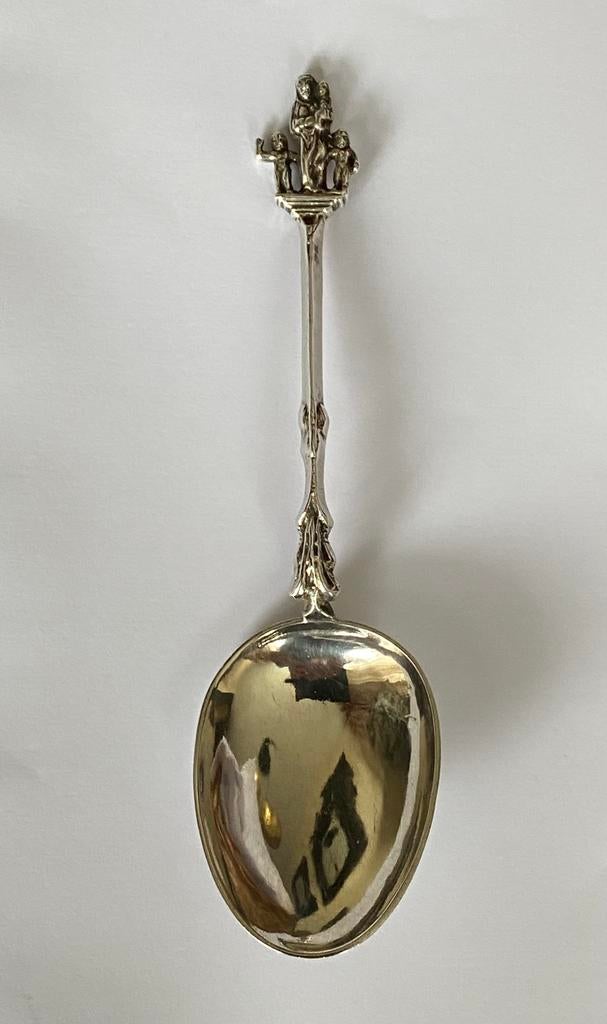 17e eeuws zilveren lepel, moederliefde, 1693, Ophalen of Verzenden