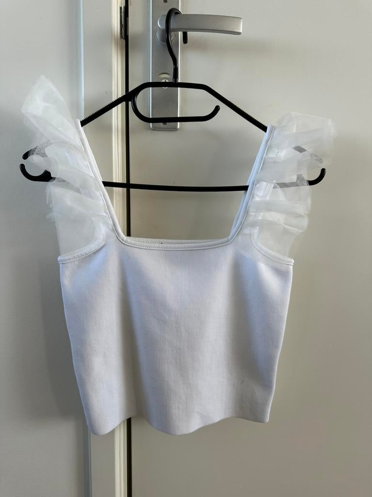 Primark white top, Kleding | Dames, Tops, Wit, Ophalen of Verzenden, Zo goed als nieuw, Zonder mouw