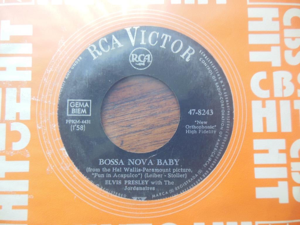 single elvis presley bossa nova baby 45rpm jukebox vinyl 7'', Gebruikt, 7 inch, Single, Ophalen of Verzenden