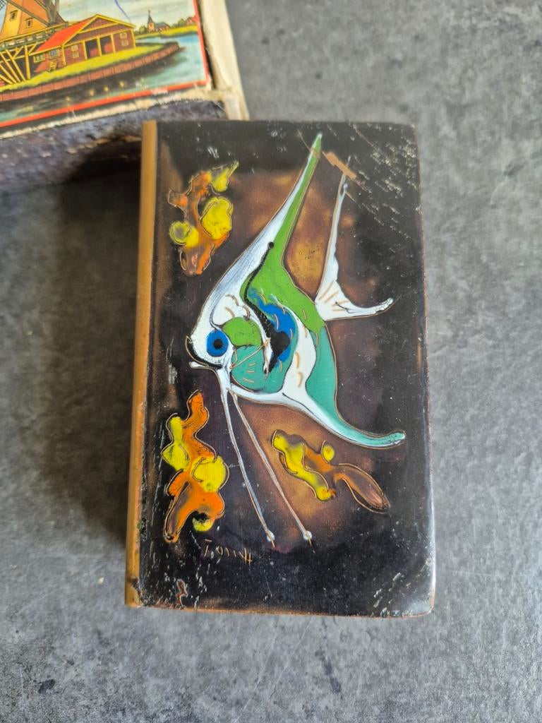 Nella Damsma luciferhouder vintage koper / emaille, Ophalen of Verzenden