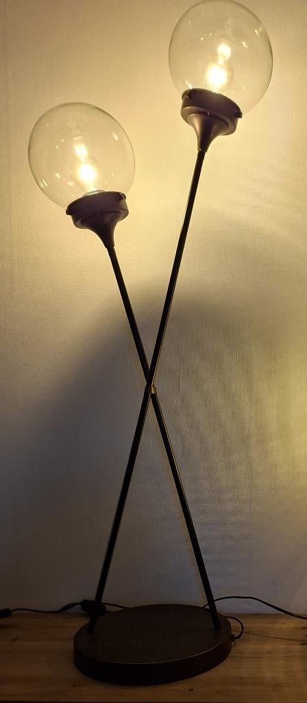 Design lamp met een industriële uitstraling., Ophalen, Zo goed als nieuw, Glas, 75 cm of meer