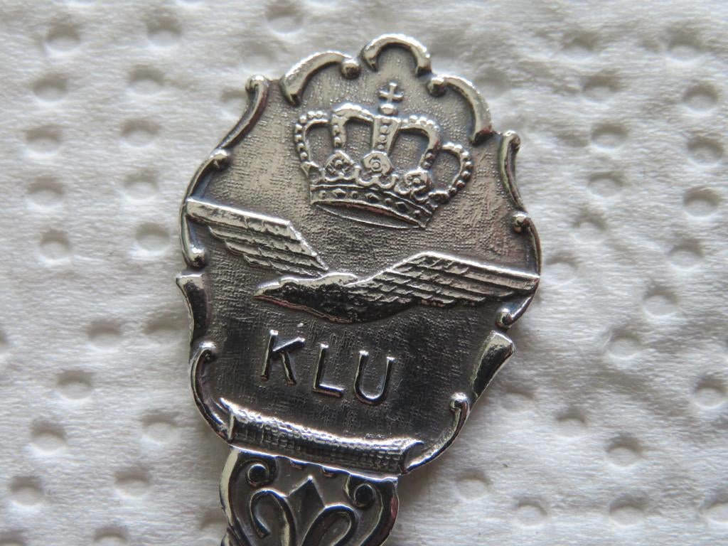 Verzilverd Militaria Lepeltje Embleem Koninklijke Luchtmacht, Overige materialen, Verzenden, Verzilverd, Nieuw