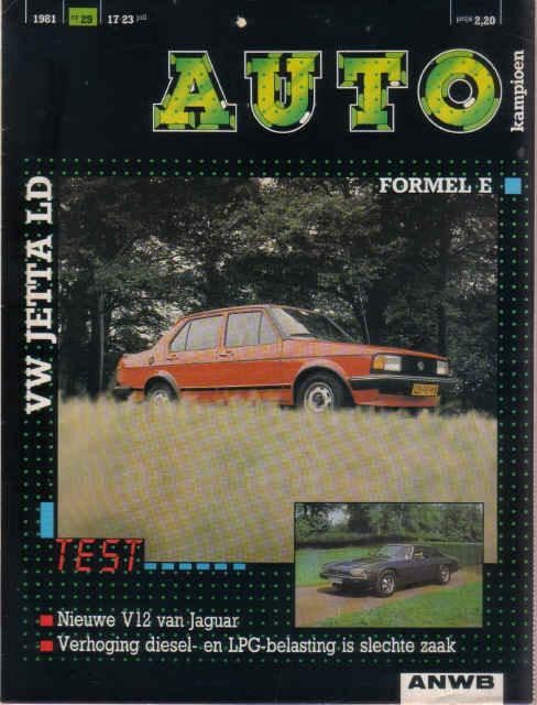 Autokampioen 29 1981 : VW Jetta LD Formel E - Jaguar V12, Ophalen of Verzenden, Gelezen, Algemeen