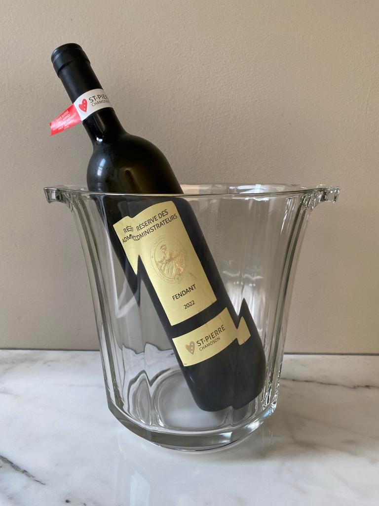 Luminarc Millennium vintage champagnekoeler/ ijsemmer, Antiek en Kunst, Antiek | Glas en Kristal, Ophalen of Verzenden