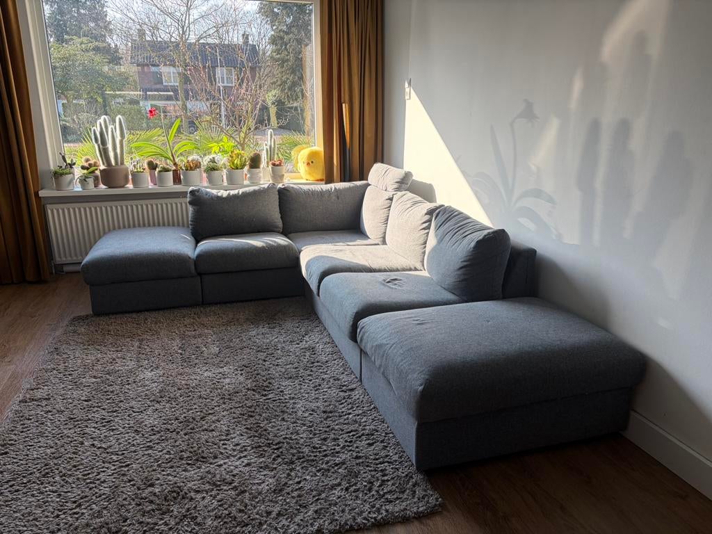 Hoekbank met twee afzonderlijke opbergsystemen, Ophalen, Zo goed als nieuw, Stof