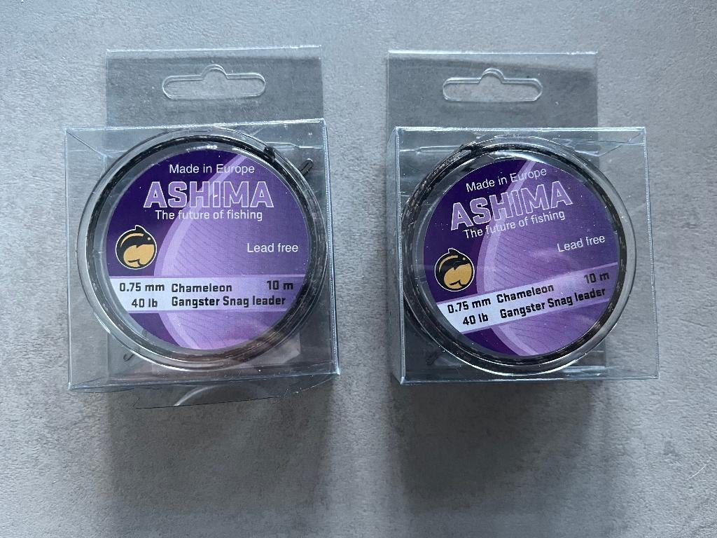 adv 219 / NIEUW set 2 rollen chameleon snag leader ASHIMA, Ophalen of Verzenden, Nieuw, Vislijn
