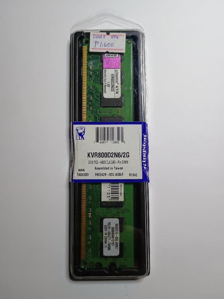 Kingston 2GB DDR2-800 | PC2-6400 | desktop RAM, Computers en Software, RAM geheugen, Zo goed als nieuw, Desktop, 2 GB, DDR2, Ophalen of Verzenden
