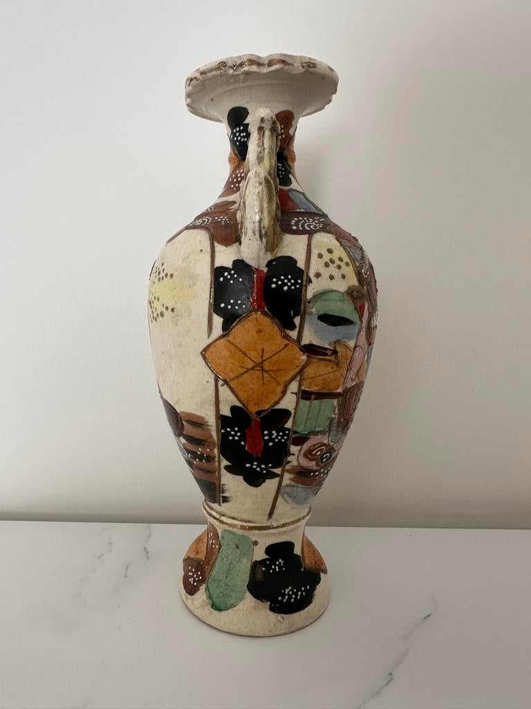 Antieke Satsuma Vaas - Meiji Periode - Handgeschilderd, Antiek en Kunst, Ophalen of Verzenden