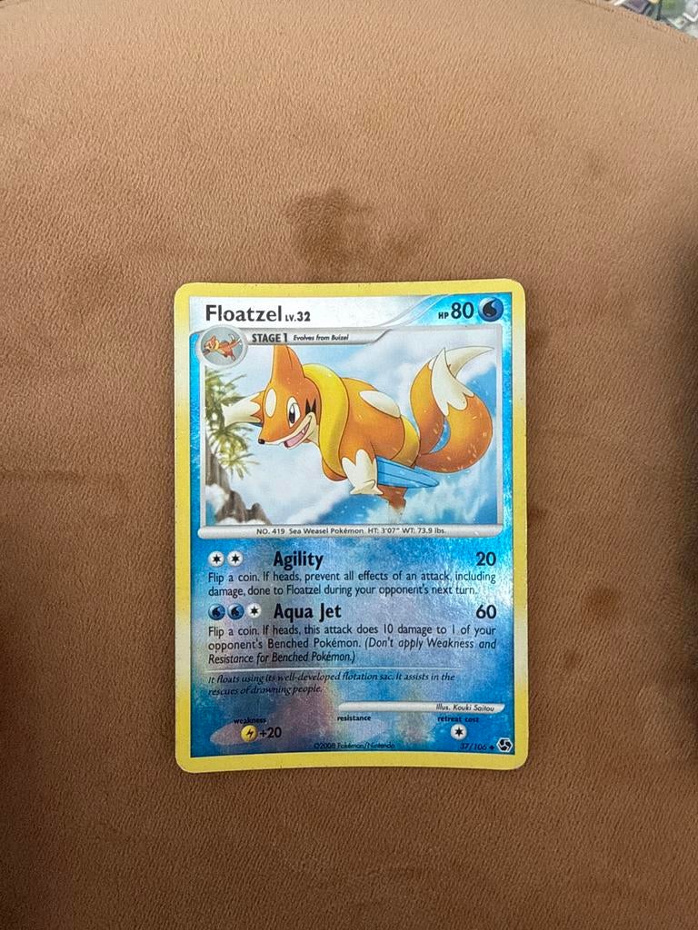 Pokémon kaart Floatzel LV.32, Ophalen of Verzenden, Gebruikt, Losse kaart
