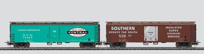 Marklin H0 47785 - 2 delige set Amerikaanse Boxcars in ovp, Hobby en Vrije tijd, Modeltreinen | H0, Wisselstroom, Ophalen of Verzenden