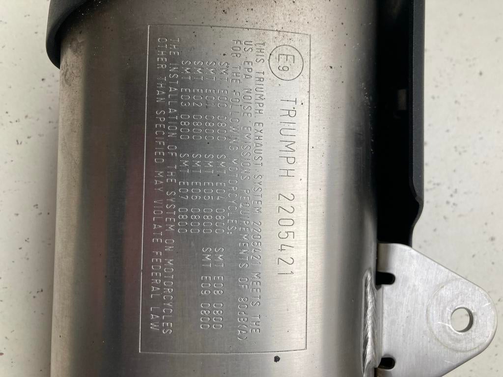 Originele uitlaat Triumph Tiger 800 XCA 2019, Motoren, Ophalen, Gebruikt