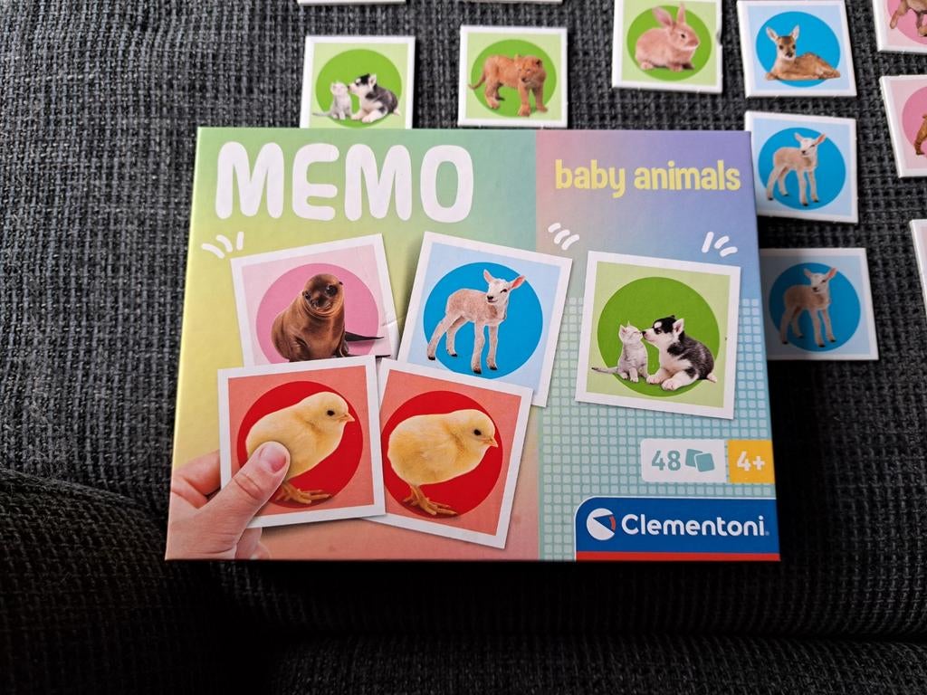 Memory spel baby dieren, Ophalen