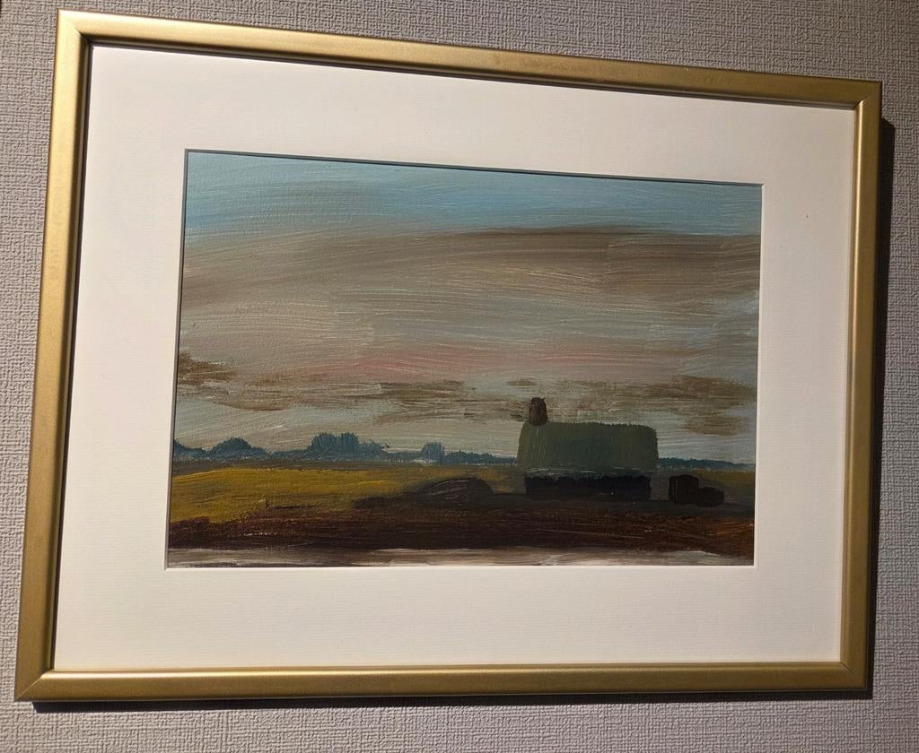 Schilderijtje boerderij met mooie kleuren, Ophalen