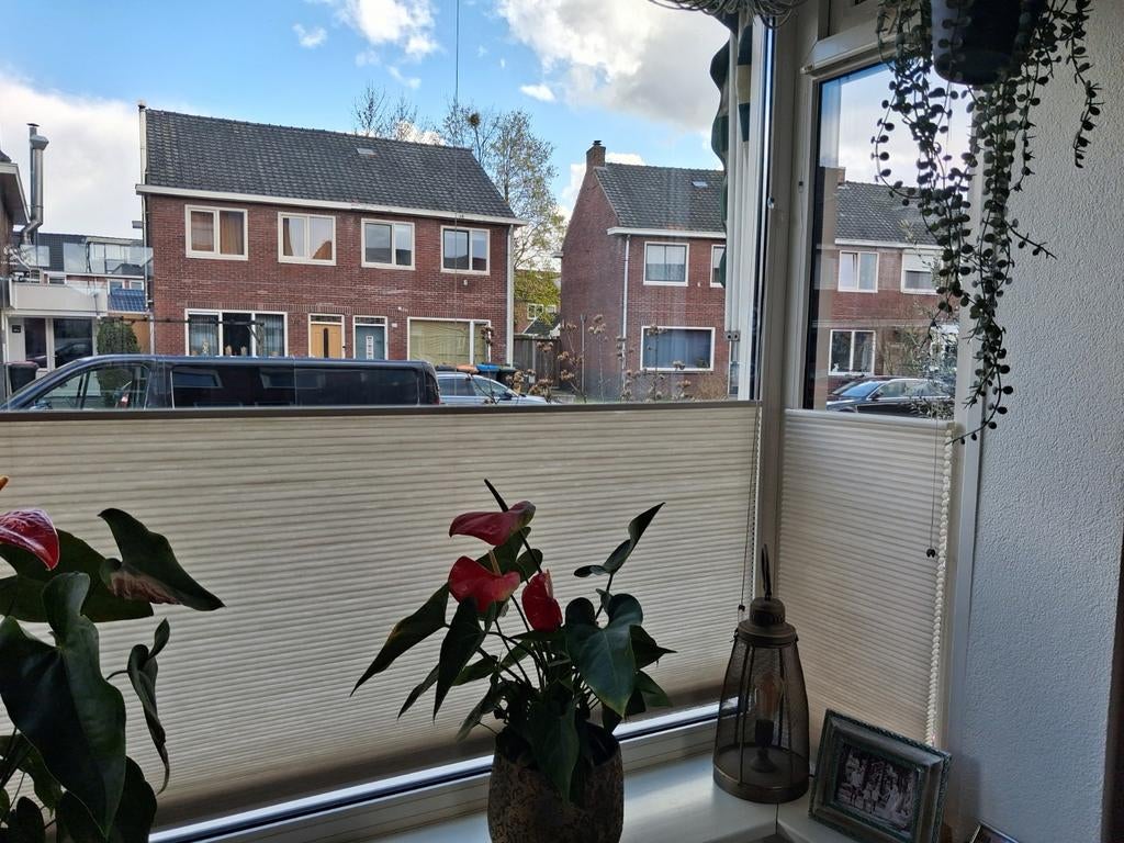 Gebruikte Duetten Gordijnen - Perfect voor Privacy en Licht, Gebruikt, Ophalen of Verzenden, 200 cm of meer, Crème