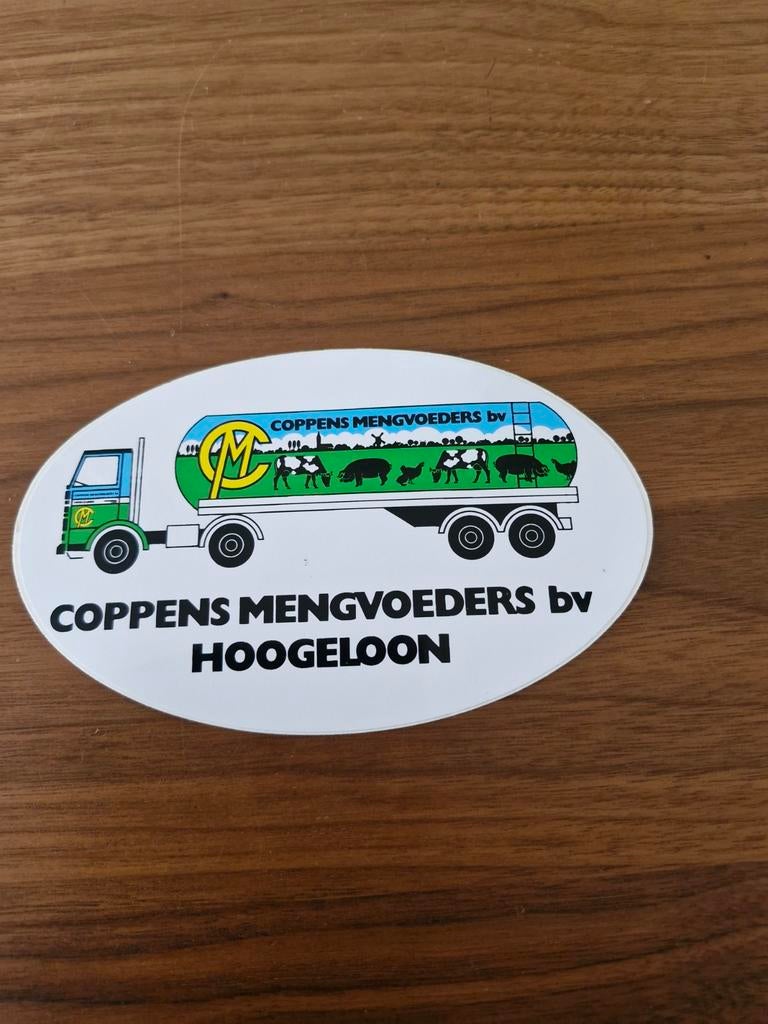 6347 Vintage Coppens Mengvoeders Hoogeloon Sticker, Ophalen of Verzenden