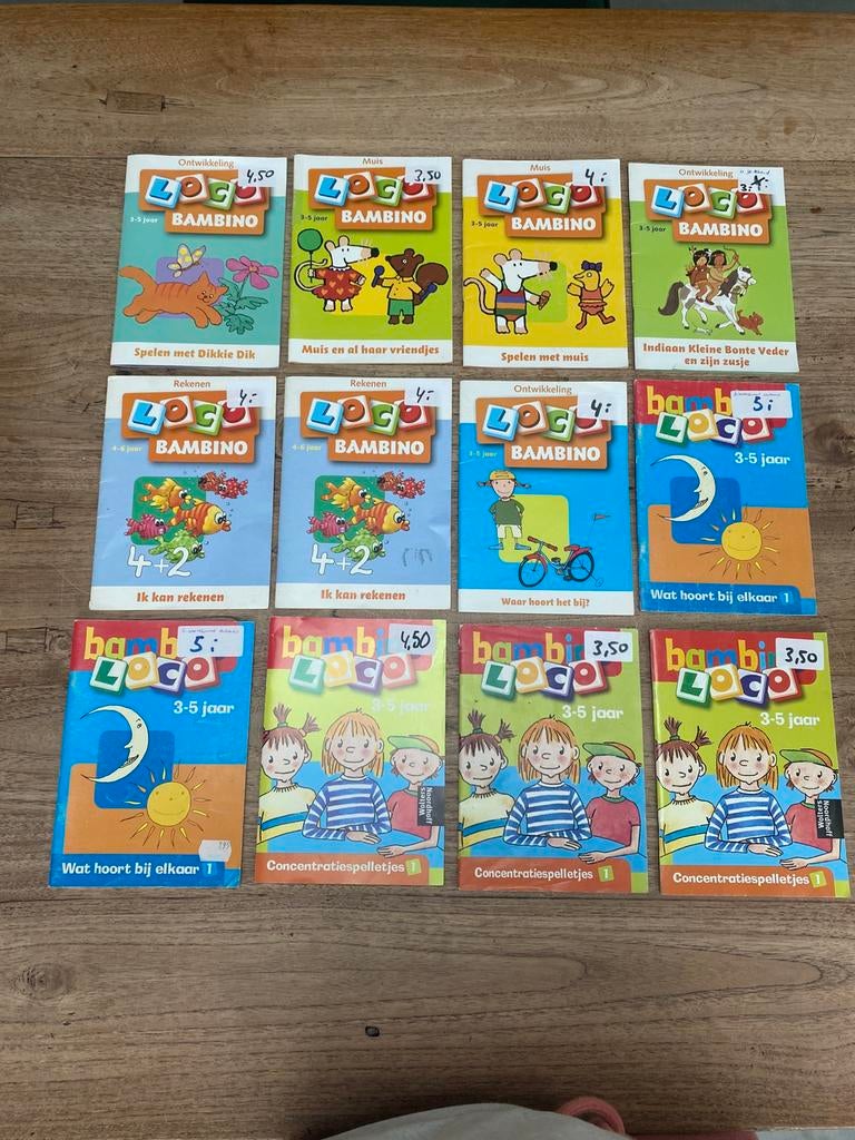 Bambino loco boekjes/doos, 3/4/5/6 jaar, losse verkoop, zgan, Kinderen en Baby's, Speelgoed | Educatief en Creatief, Zo goed als nieuw