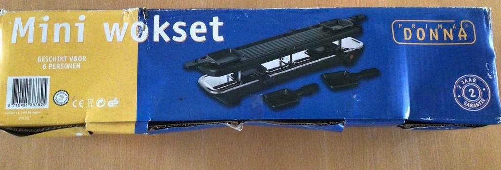 Donna Prima mini wokset/ gourmetplaat, Witgoed en Apparatuur, Gourmetstellen, Ophalen of Verzenden, Nieuw, 4 t/m 7 personen